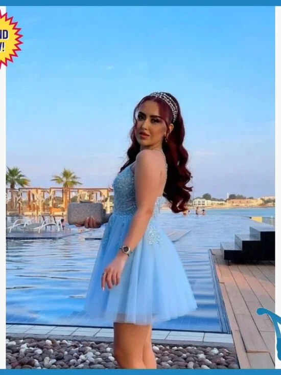 One Shoulder Beaded Tulle Prom Dress with Pockets A Line Formal - Picture 7 of 7